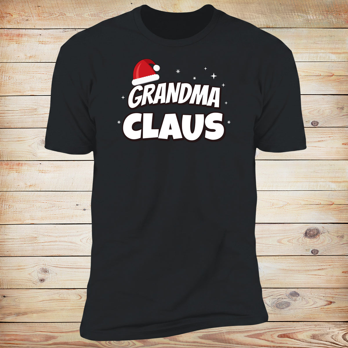 Grandma Claus tee in Black