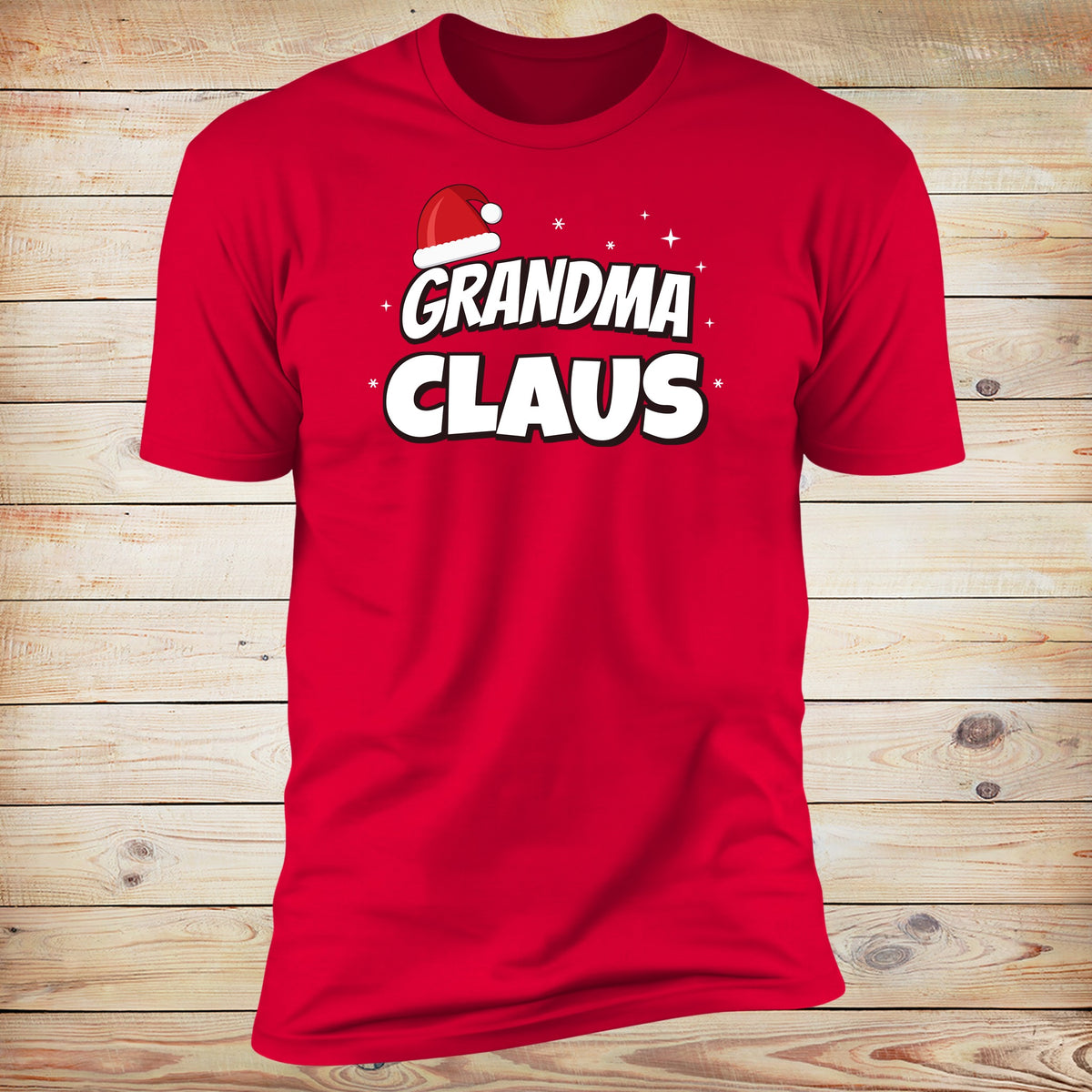 Grandma Claus tee in Red