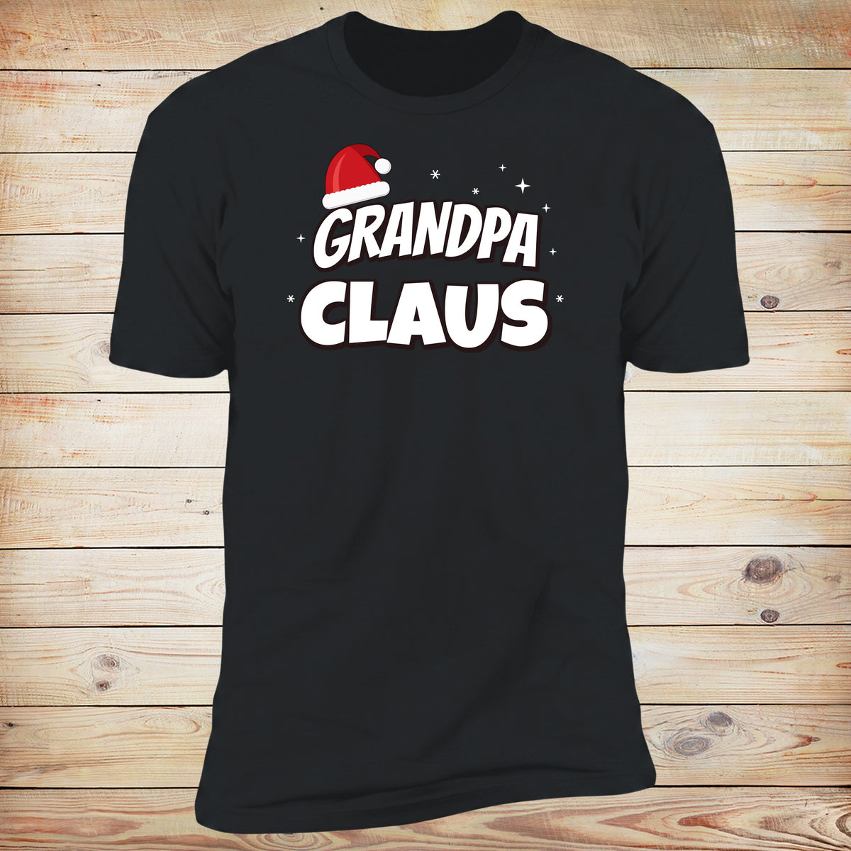Grandpa Claus tee in Black
