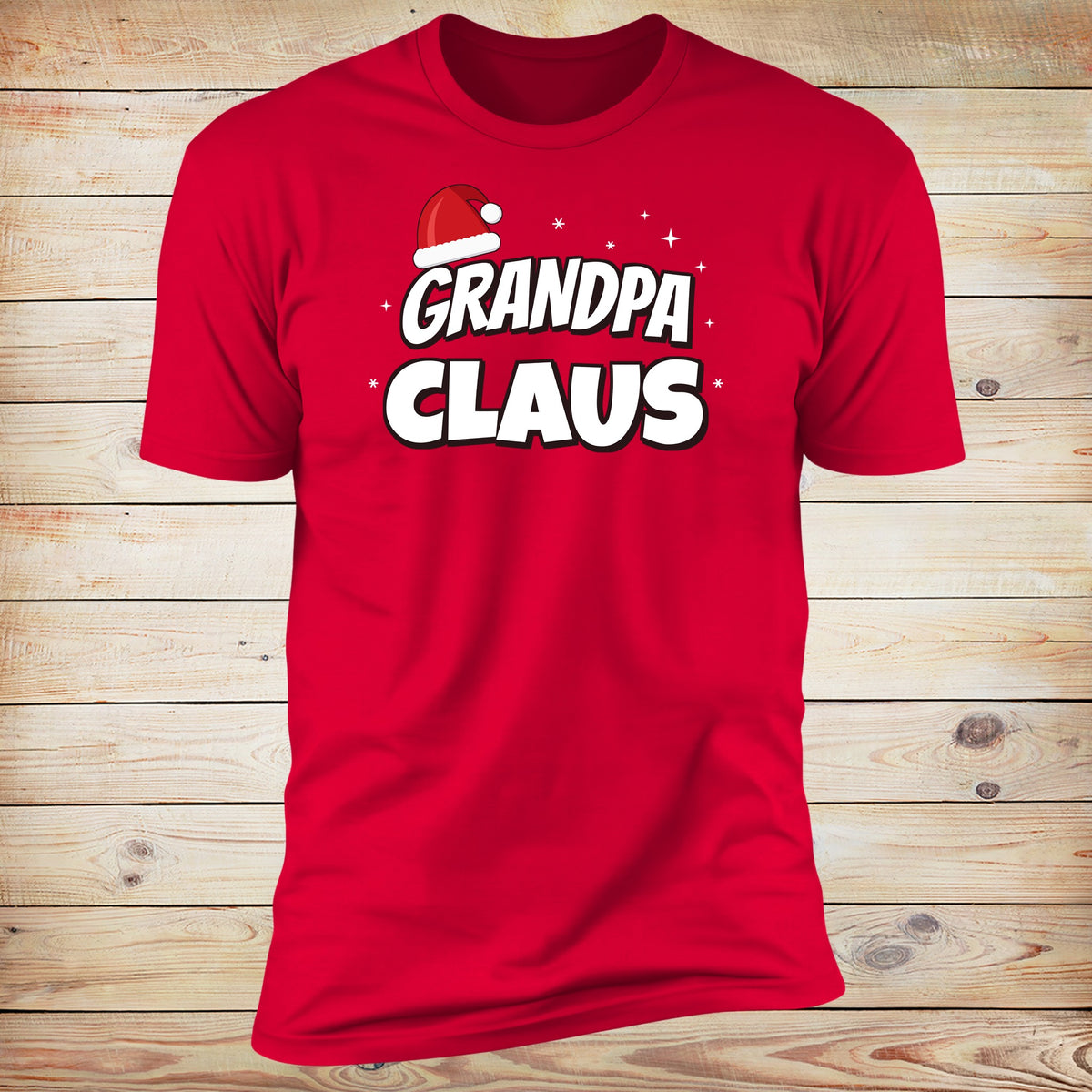 Grandpa Claus tee in Red